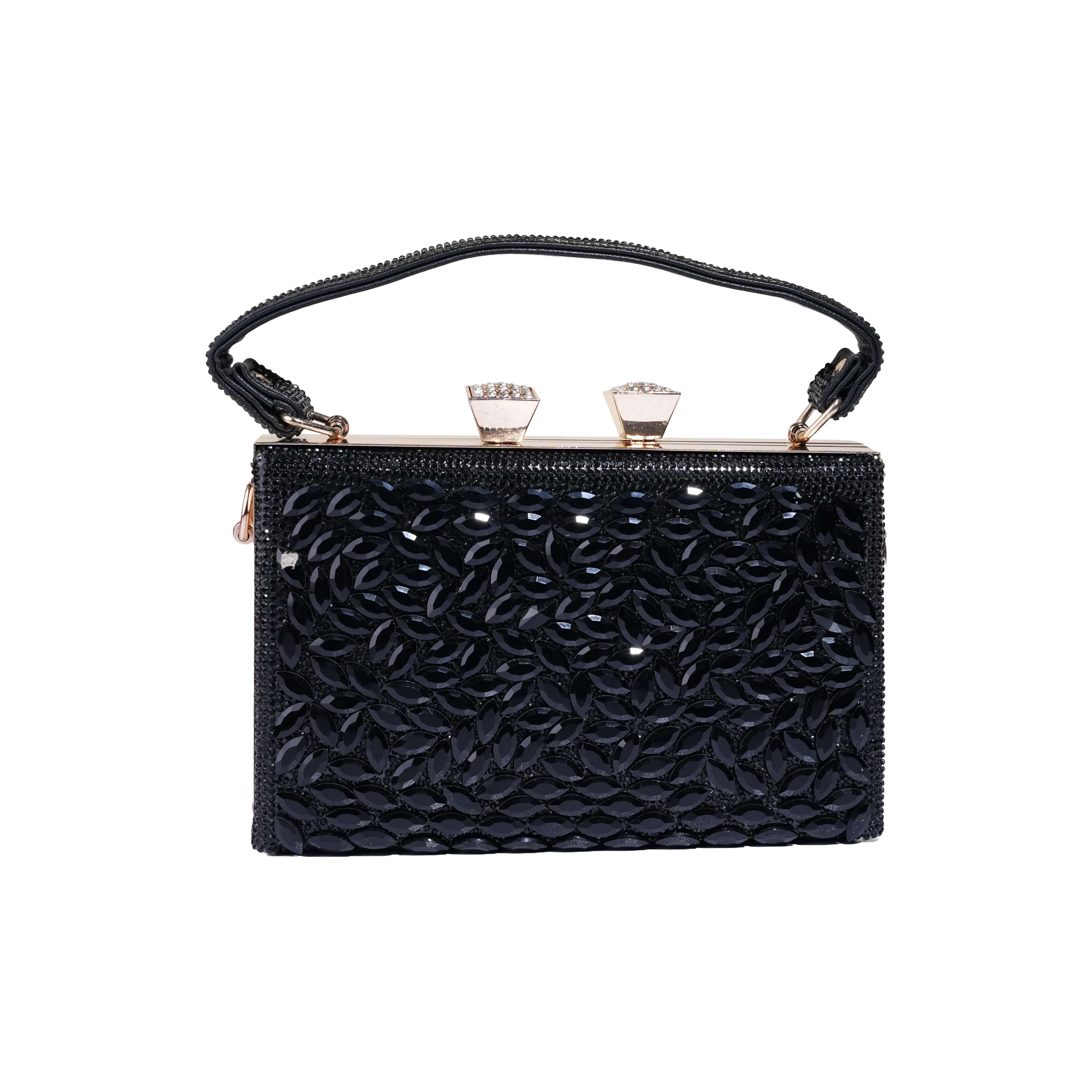 Sparkling Silver Glitter Evening Clutch