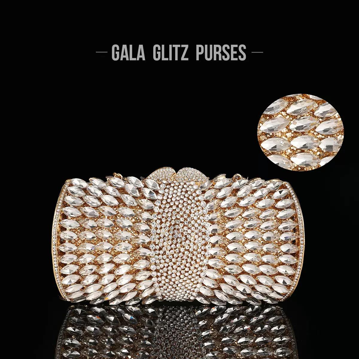 Premuim Hollow-Out Diamond Alloy Handbag