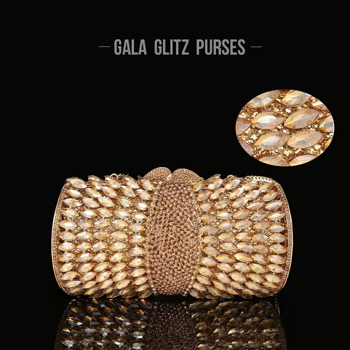 Premuim Hollow-Out Diamond Alloy Handbag