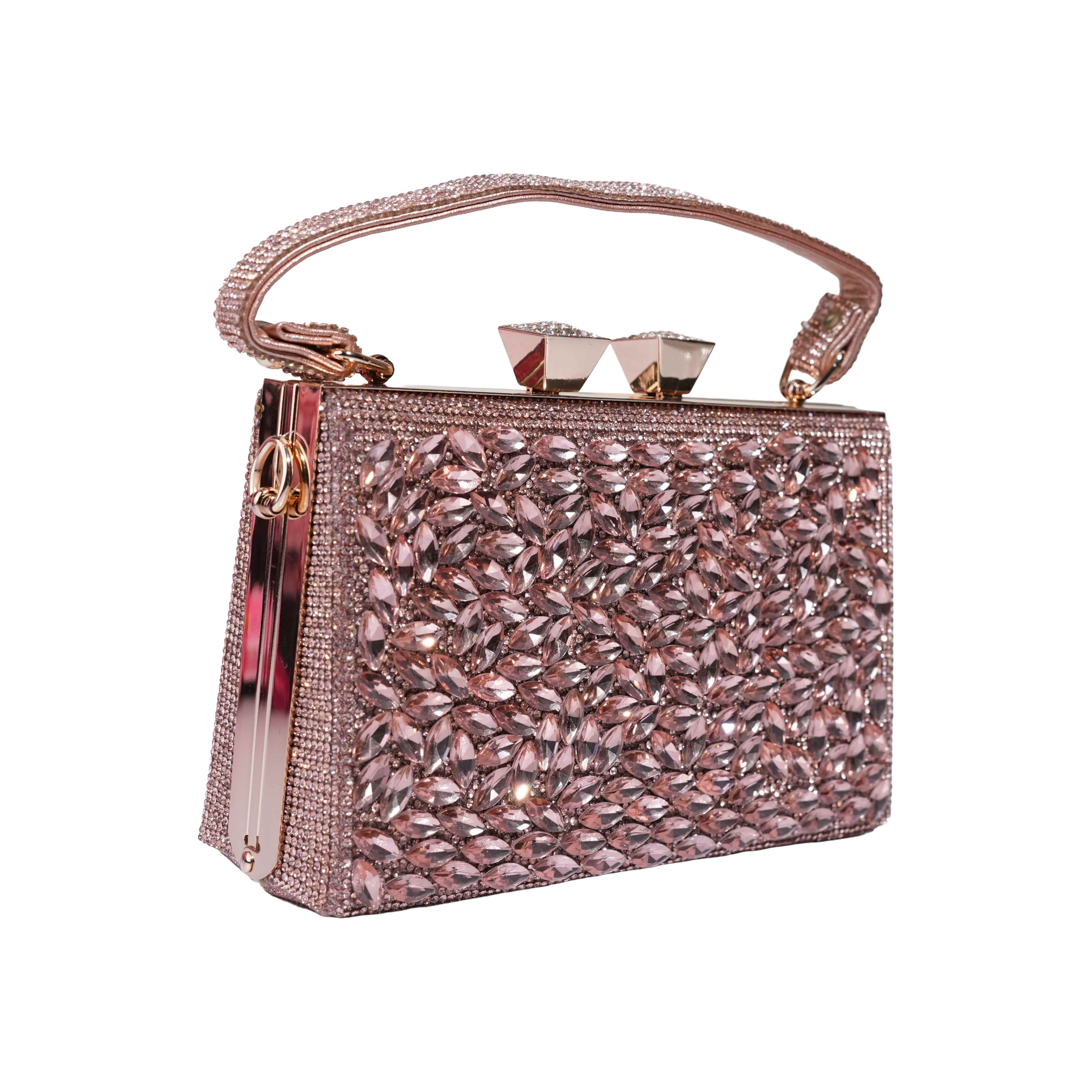 Sparkling Silver Glitter Evening Clutch